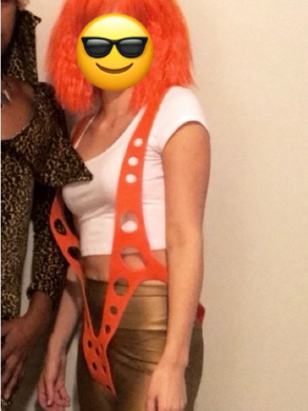 Leeloo Fifth Element Orange Harness and Wig Costume Cosplay